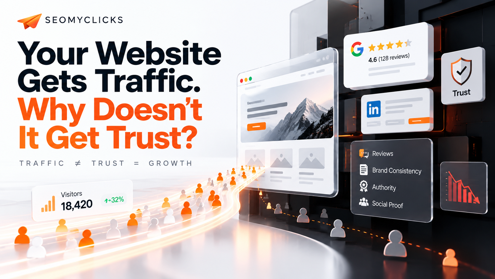Your Website Gets Traffic. Why Doesn't It Get Trust? | SEOMYCLICKS